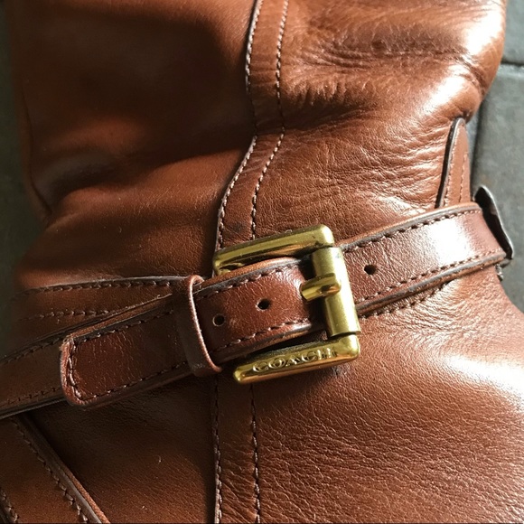 COACH - Brown Leather Riding Boots - Size 6 - Picture 10 of 12
